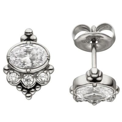 Ohrstecker Edelstahl 8 Zirkonia Ohrringe