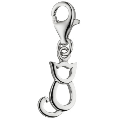 Einhänger Charm Katze 925 Sterlingsilber