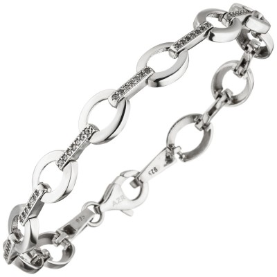 Armband 925 Sterlingsilber 70 Zirkonia 19cm Silberarmband
