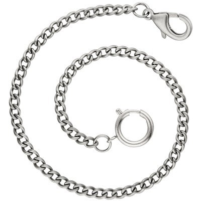 Taschenuhrkette Uhrenkette Edelstahl matt 5,1mm 36cm
