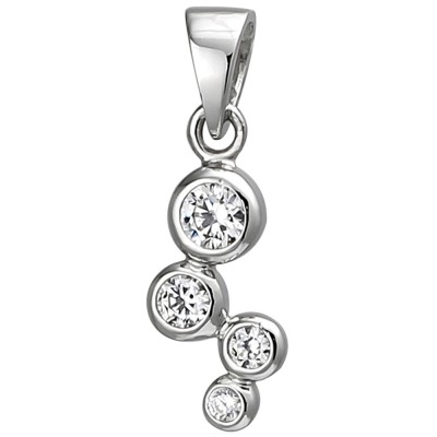 Anhänger 925 Sterlingsilber 4 Zirkonia Silberanhänger
