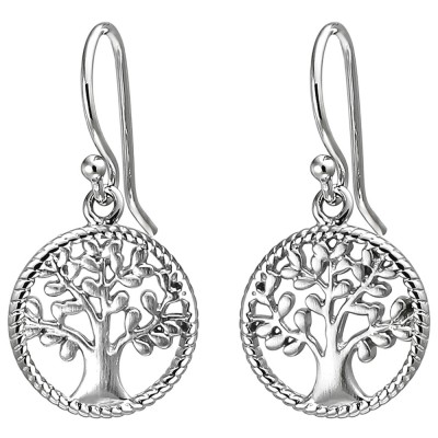 Ohrhänger Baum 925 Sterlingsilber Ohrringe Silberohrringe