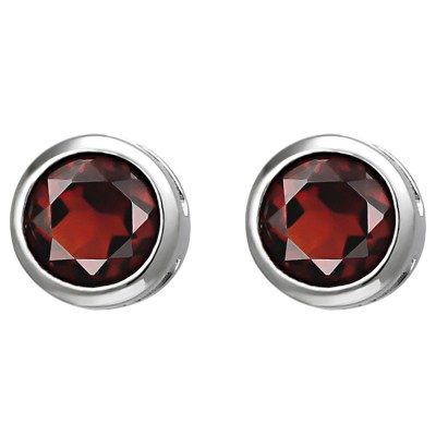 Ohrstecker 925 Sterlingsilber 2 Granate rot Ohrringe