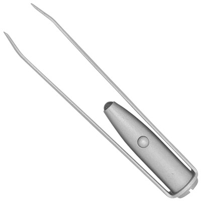 Pfeilring Pinzette silberfarben mit LED-Lampe 8,5cm