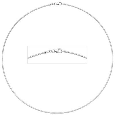 Halsreif 925 Sterlingsilber 1,1mm 40cm Silberkette Karabiner