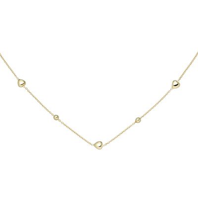 Collier Herz Kugel 925 Sterlingsilber vergoldet 45cm Silberkette Federrin