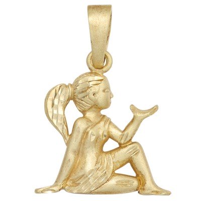 Anhänger Sternzeichen Jungfrau 925 Sterlingsilber vergoldet matt
