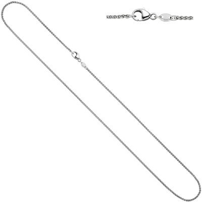 Zopfkette 585 Weißgold 1,2mm 42cm Kette Halskette Goldkette Karabiner