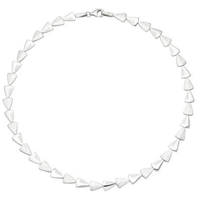 Collier Halskette 925 Silber 120 Zirkonia 45cm Kette Silberkette