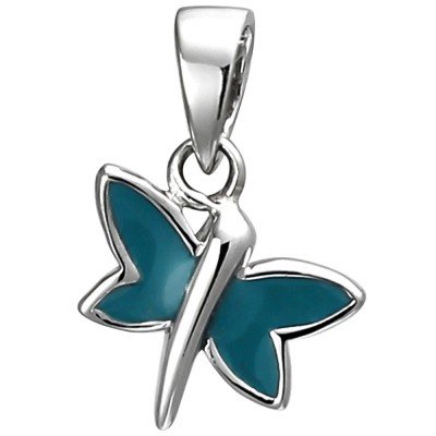 Anhänger Schmetterling 925 Sterlingsilber türkis lackiert
