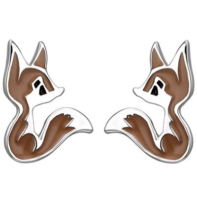 Kinder Ohrstecker Fuchs 925 Sterlingsilber Ohrringe Kinderohrringe
