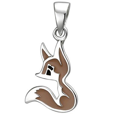 Kinder Anhänger Fuchs 925 Sterlingsilber Silberanhänger