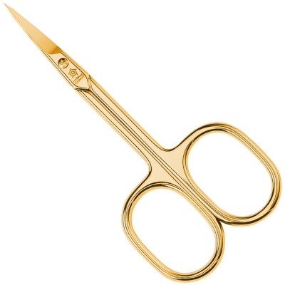 Pfeilring Hautschere 9cm vergoldet gebogen