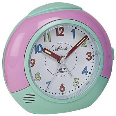 Wecker für Kinder Quarz analog Kinderwecker türkis rosa