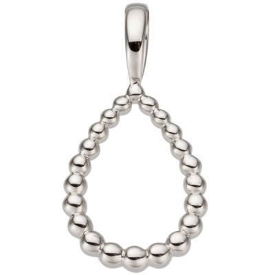 Anhänger Tropfen 585 Gold Weißgold