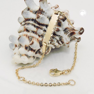 Schildarmband diamantiert 375 Gold