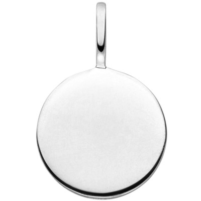 Anhänger Gravur Gravurplatte rund 925 Sterling Silber 1g