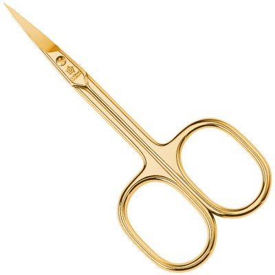 Pfeilring Hautschere 9cm vergoldet gebogen