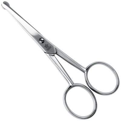 Pfeilring Herrenschere Bartschere 10cm vernickelt abgerundete Spitze