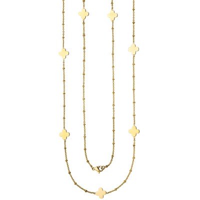Halskette Edelstahl gold-farben beschichtet 90 cm