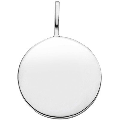 Anhänger Gravur Gravurplatte rund 925 Sterling Silber 1.5g