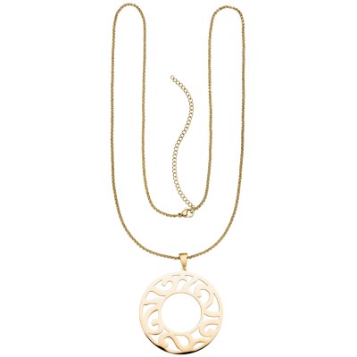 Collier Edelstahl gelbgoldfarben beschichtet 80 cm