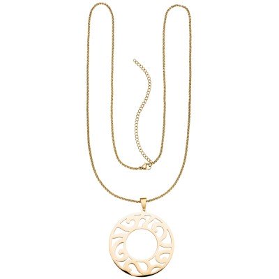 Collier Edelstahl gelbgoldfarben beschichtet 80 cm