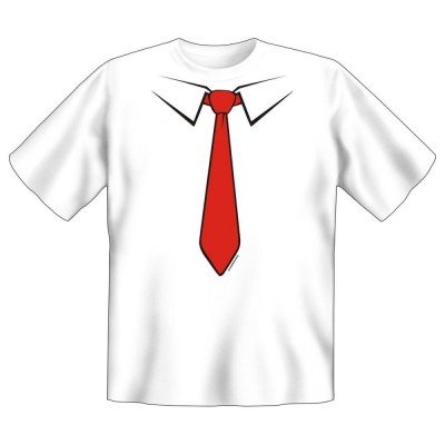 Fun T-Shirt Krawatte rot