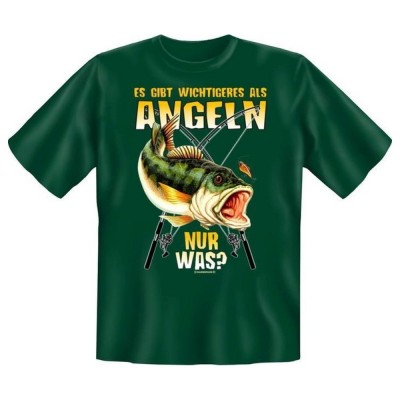 Fun T-Shirt Es gibt wichtigeres als Angeln