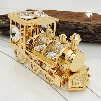 Lokomotive mit Glas-Steinen