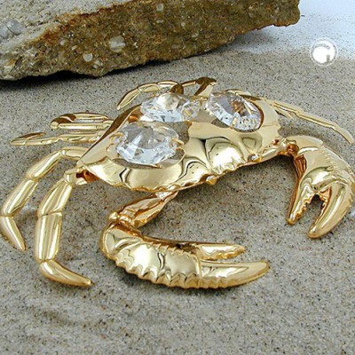 Krabbe mit Glas-Steinen