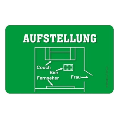 Frühstücksbrettchen Brett - Aufstellung Fussball