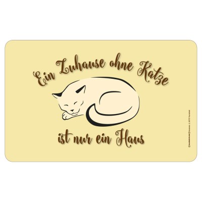 Frühstücksbrettchen Brotzeitbrettchen - Zuhause ohne Katze