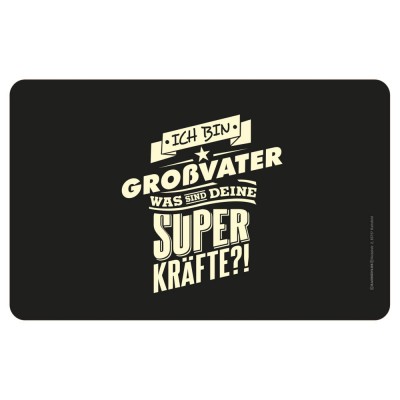 Frühstücksbrettchen Brotzeitbrettchen - Superkräfte Großvater