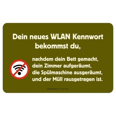Frühstücksbrettchen Brotzeitbrettchen - WLAN Kennwort