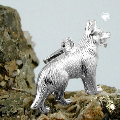 Anhänger Schäferhund 925 Sterlingsilber