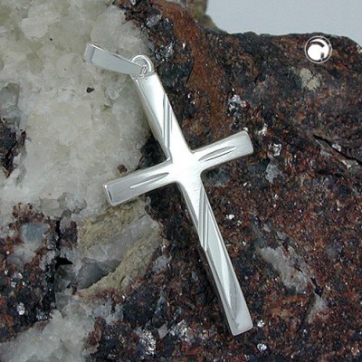 Anhänger Kreuz diamantiert 925 Sterlingsilber