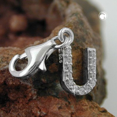 Anhänger Charm Buchstabe U 925 Sterlingsilber