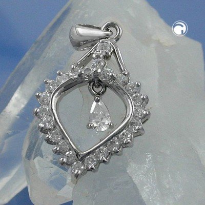 Anhänger Herz Zirkonia 925 Sterlingsilber