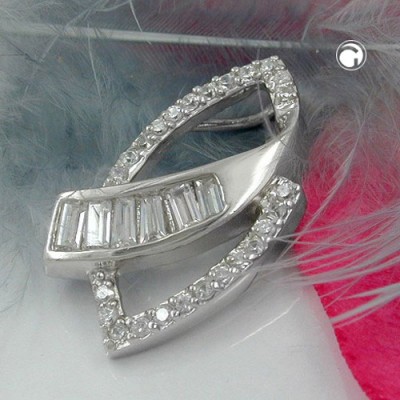 Anhänger viele Zirkonias 925 Sterlingsilber