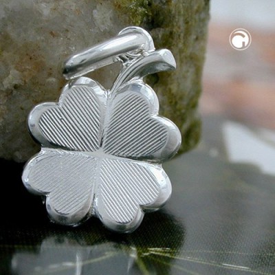 Anhänger Kleeblatt-glänzend 925 Sterlingsilber