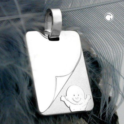 Anhänger Baby matt-glänzend 925 Sterlingsilber