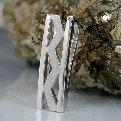 Anhänger Viereck matt-glänzend 925 Sterlingsilber