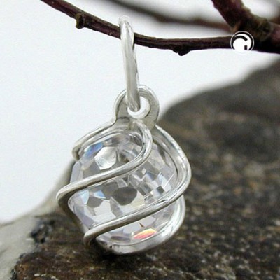 Anhänger Zirkonia weiß 925 Sterlingsilber
