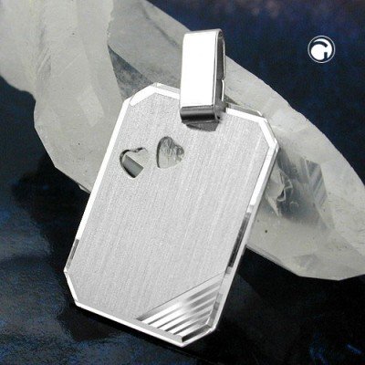 Anhänger Gravurplatte 925 Sterlingsilber