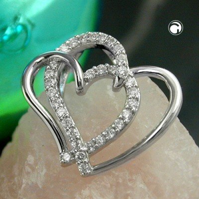 Anhänger Herz in Herz 925 Sterlingsilber