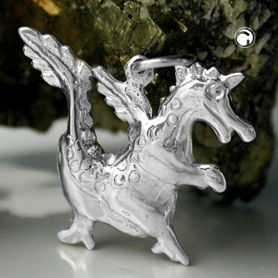 Anhänger kleiner Drache 925 Sterlingsilber