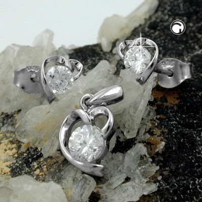 Set Anhänger und Ohrstecker 925 Sterlingsilber