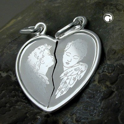 Anhänger Herz Junge/Mädchen 925 Sterlingsilber