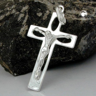 Anhänger Kreuz mit Jesus 925 Sterlingsilber